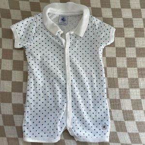 Petite Bateau Stars romper onzie 0-3M